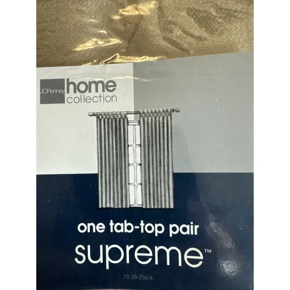 New JC PENNEY Home Collection Supreme One Tab-Top Pair  Linen W80x84L  2004